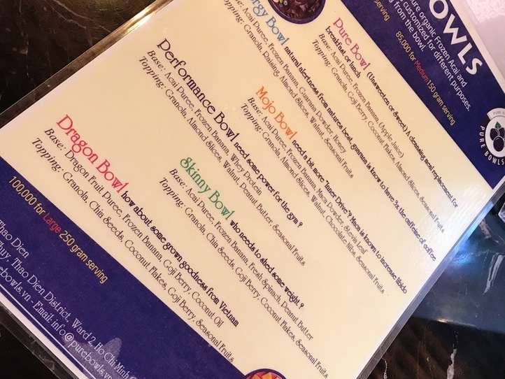 ホーチミンで食べる美食!アサイーボウル〜PURE BOWLS(ピュアボウルズ)〜